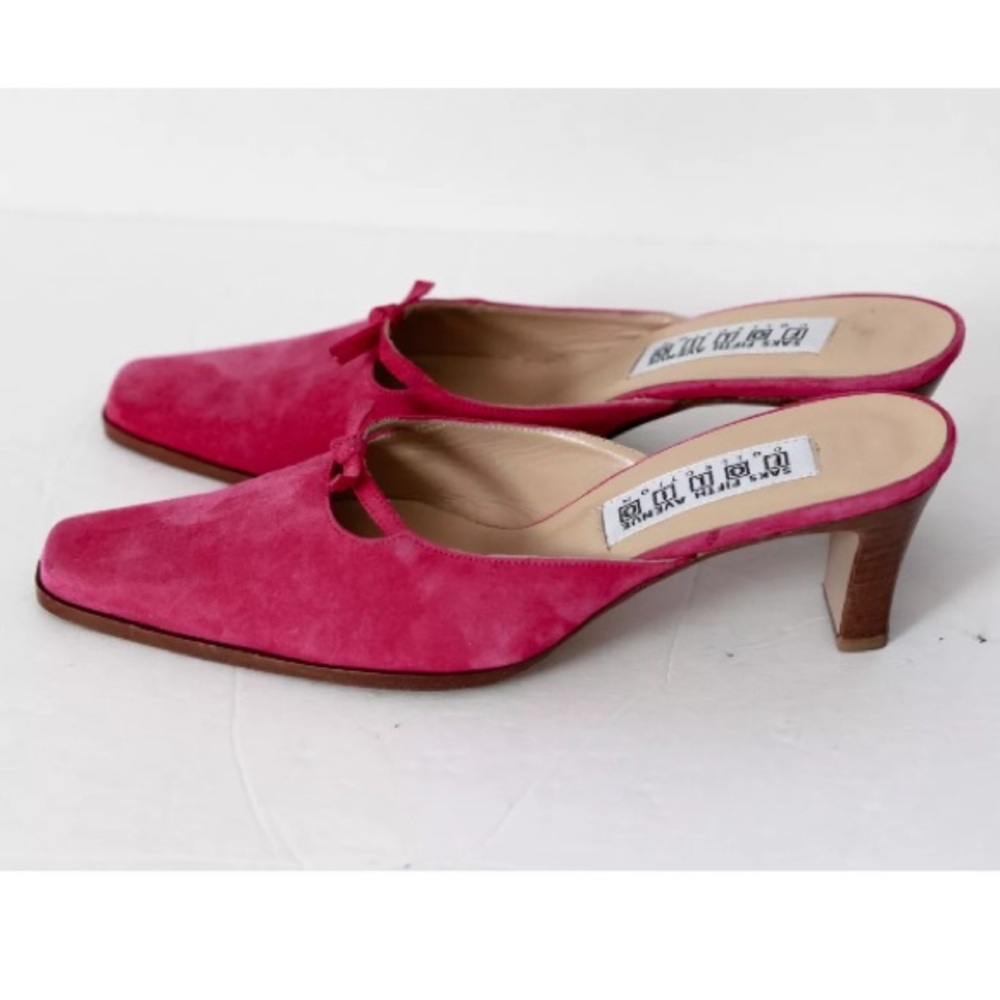 Saks Fifth Avenue Pink Mules - Picture 3 of 5
